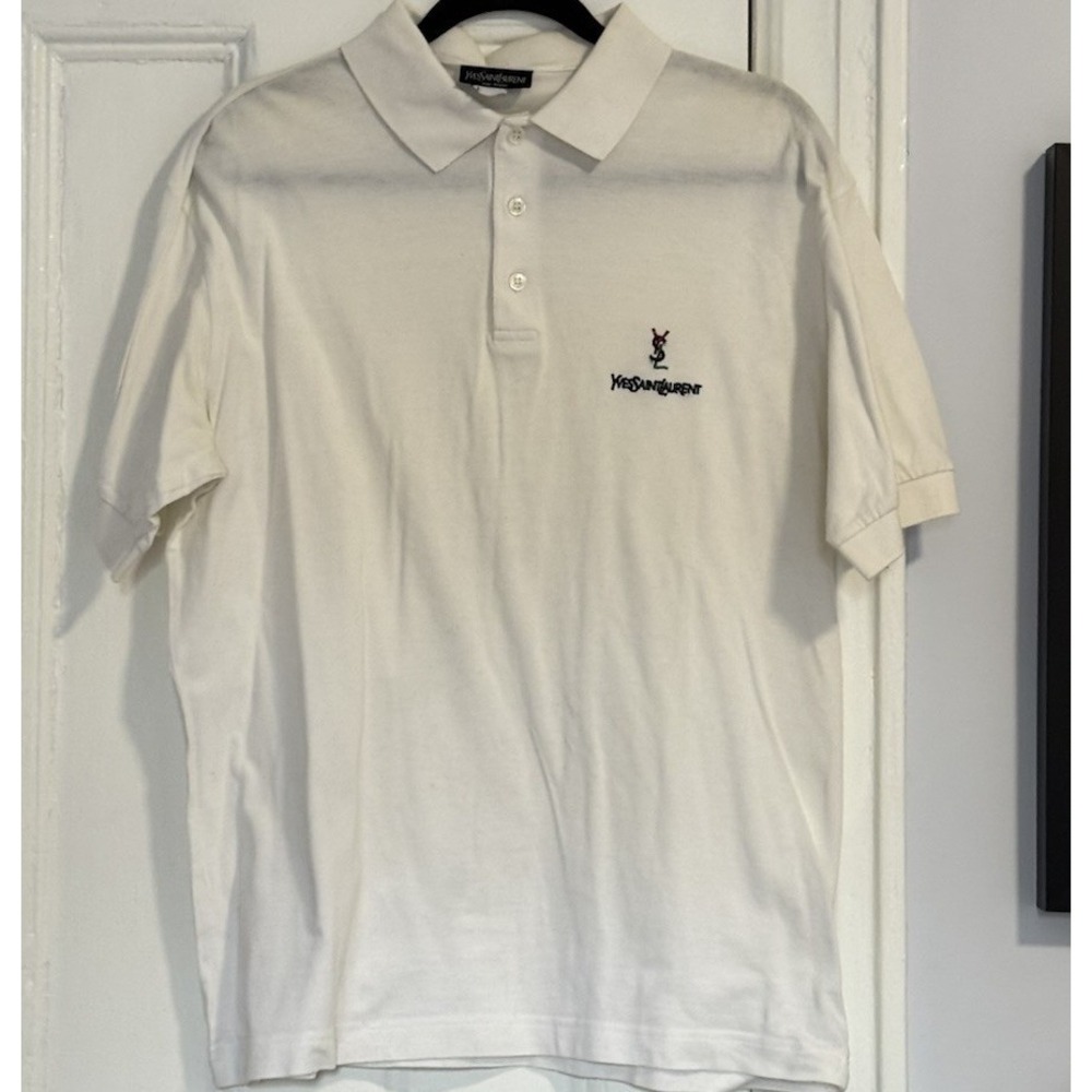 YSL Saint Laurent Men's Polo Shirt White